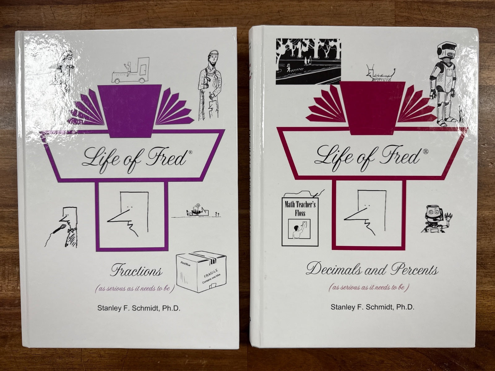 Life of Fred Fractions & Decimals and Percents Set