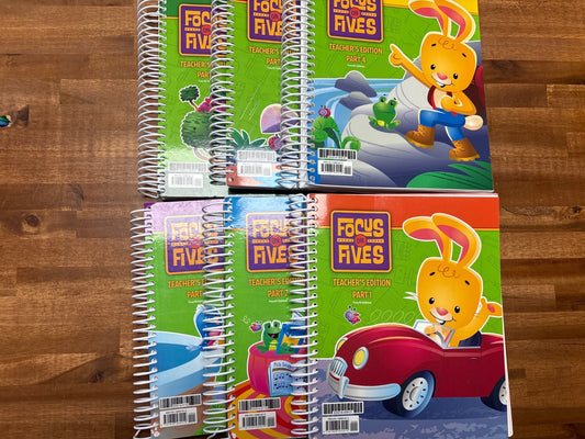 BJU Press Focus on Fives Teacher's Edition Set Parts 1-6