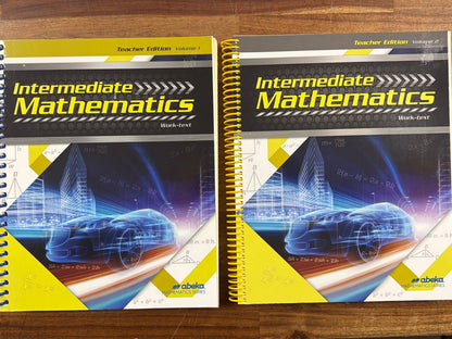 Abeka Intermediate Mathematics Teacher Edition Vol 1 & 2 (NEW)