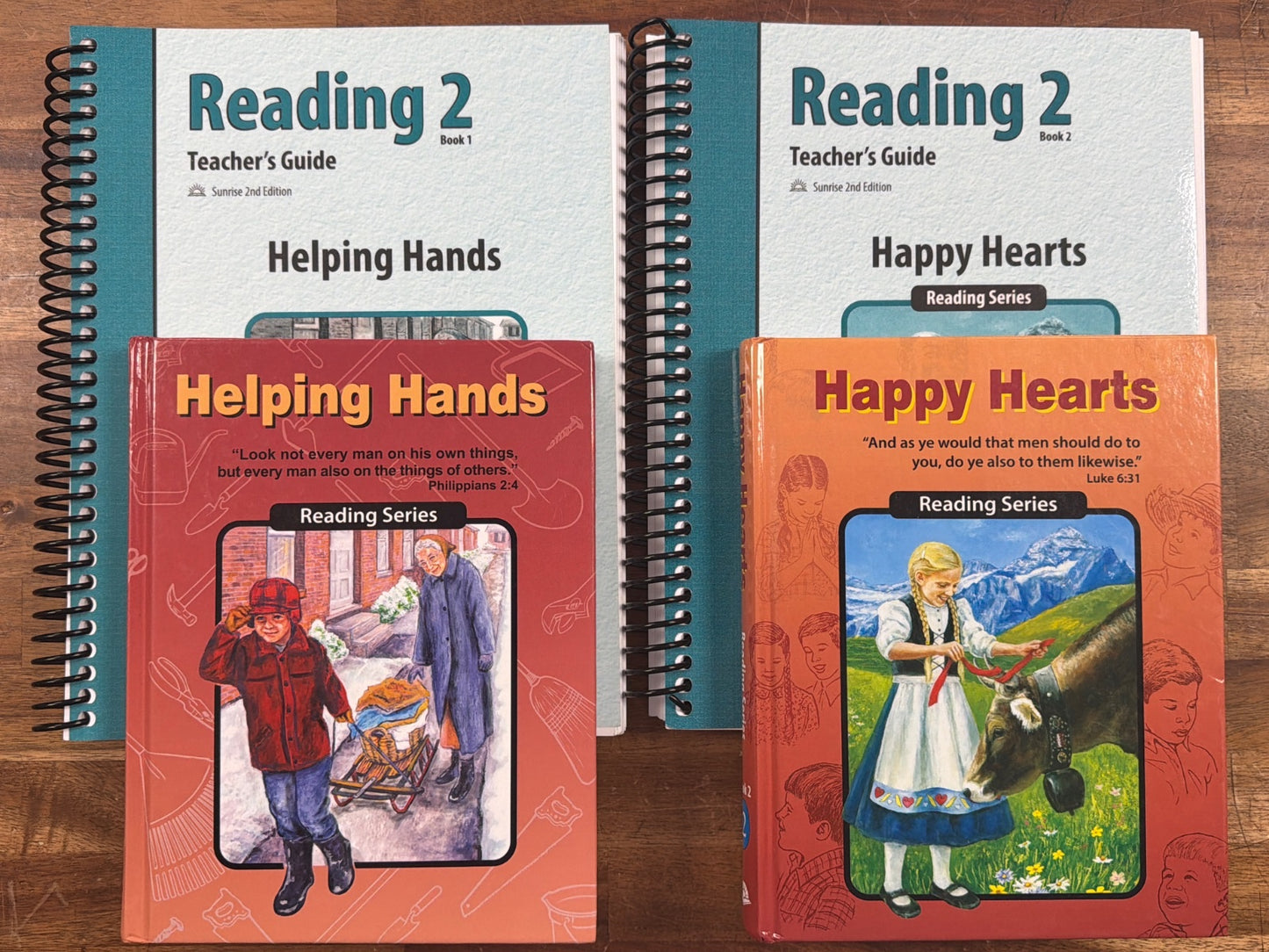 CLE Reading 2 Set Helping Hands Happy Hearts Guides Readers