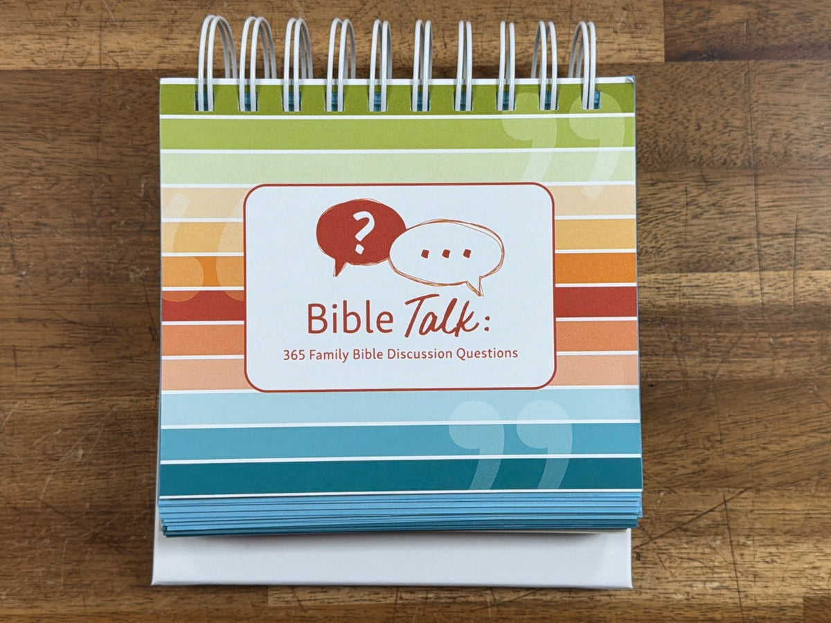 Bible Talk: 365 Family Bible Discussion Questions Flip Book — front cover