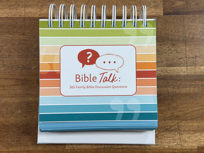 Bible Talk: 365 Family Bible Discussion Questions Flip Book — front cover