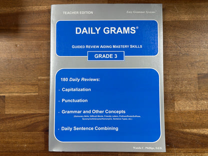 Daily Grams Grade 3 Teacher Edition - Easy Grammar
