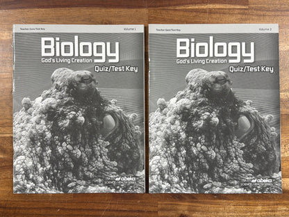 Abeka Biology God's Living Creation Quiz/Test Key Vol 1 & 2