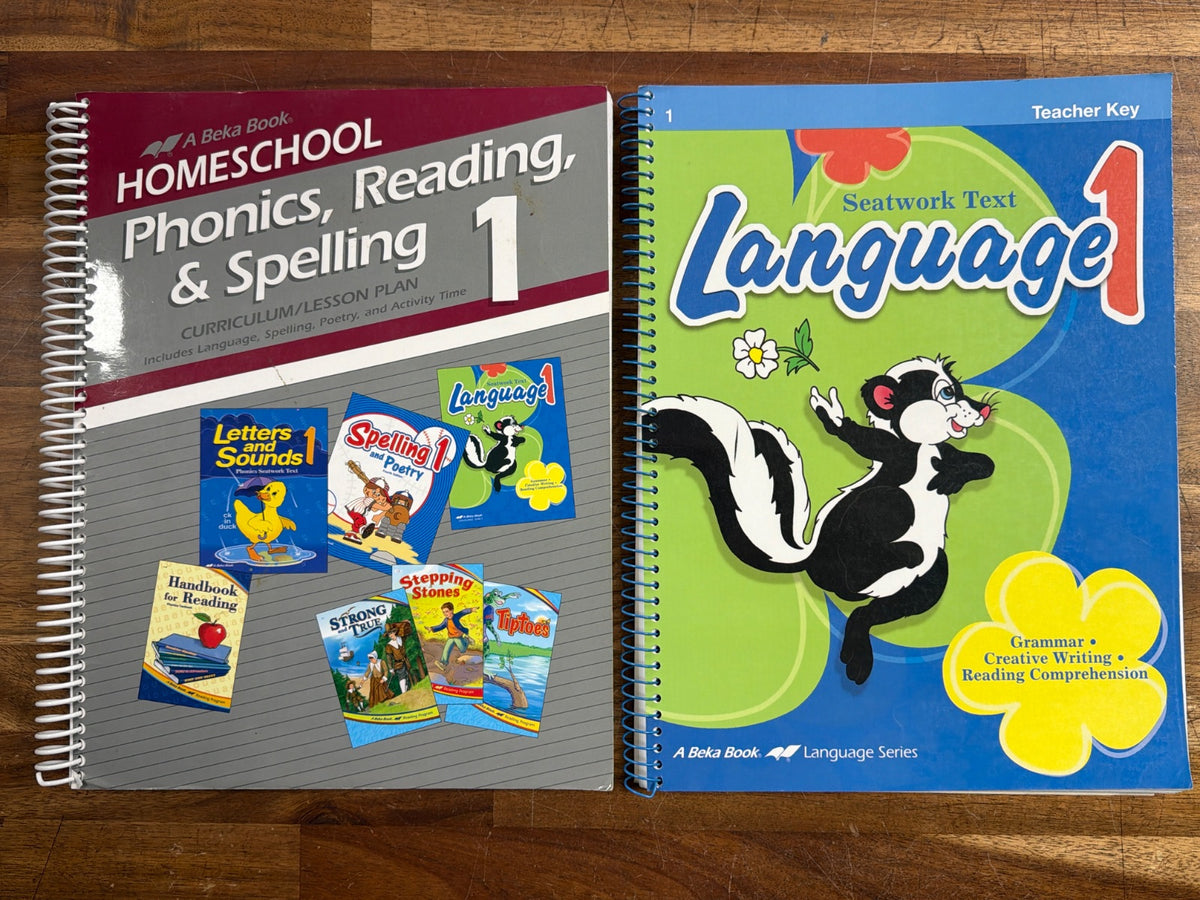 Abeka Homeschool Phonics Reading Spelling 1 & Language 1 Key — front cover