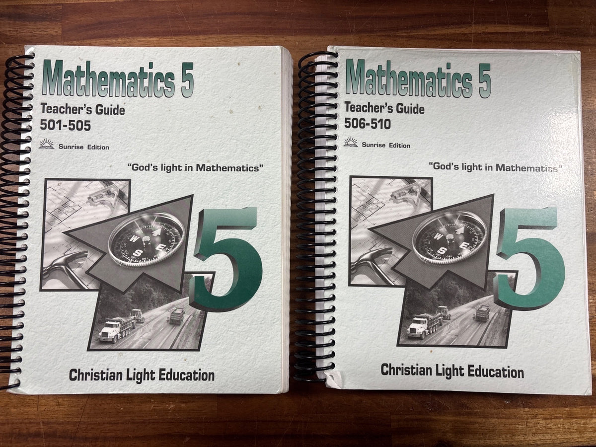 CLE Mathematics 5 Teacher's Guide Set 501-510 Sunrise Ed — front cover