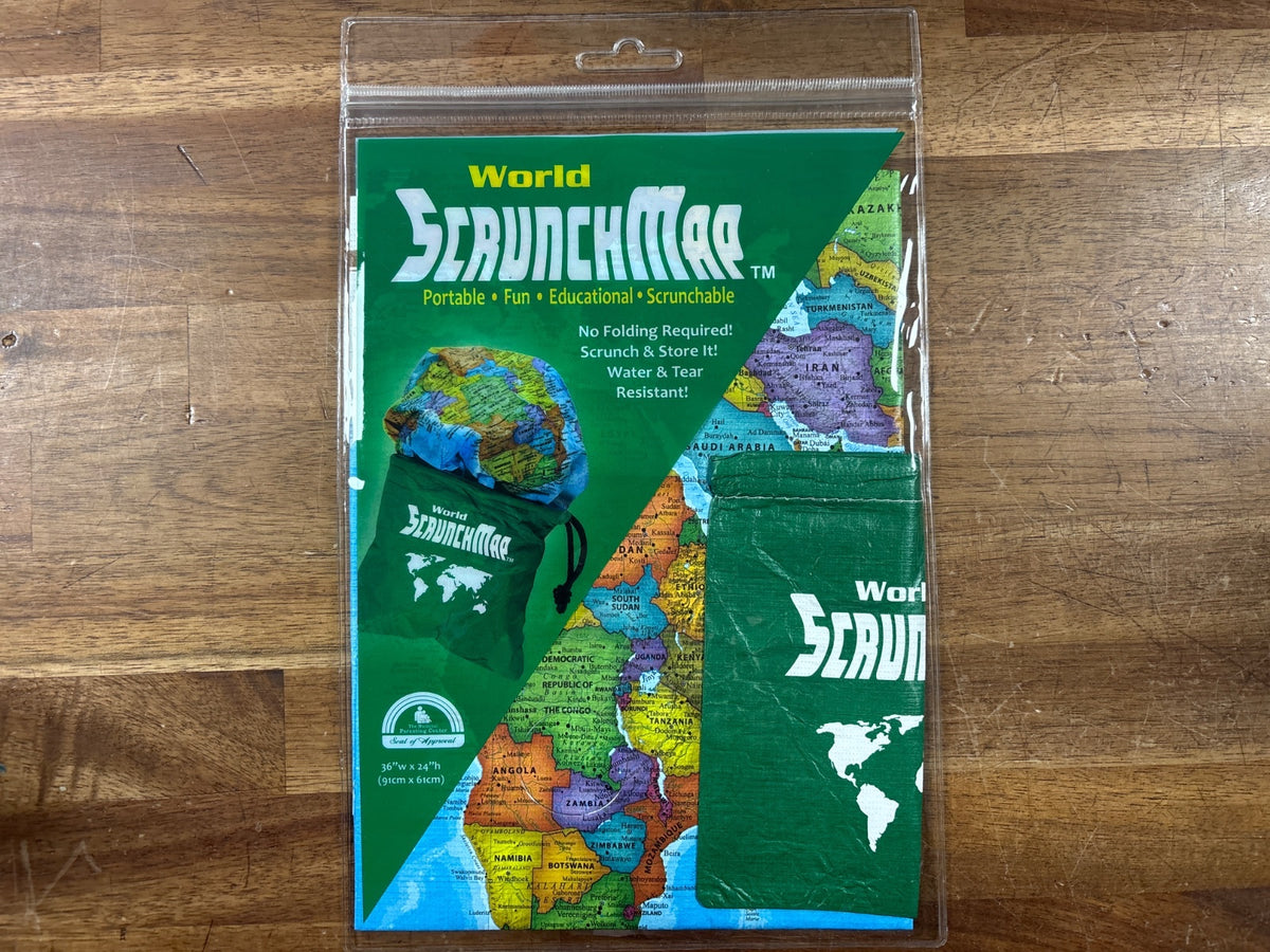 World ScrunchMap - Waypoint Geographic Fabric World Map — front cover