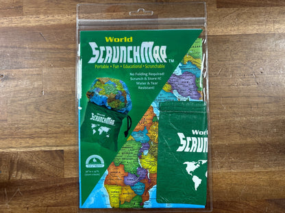 World ScrunchMap - Waypoint Geographic Fabric World Map — front cover
