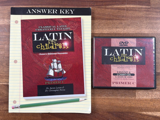 Latin for Children Primer C Answer Key & DVD Set Bundle