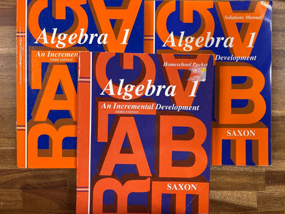 Saxon Algebra 1 3rd Edition Homeschool Curriculum Set — front cover