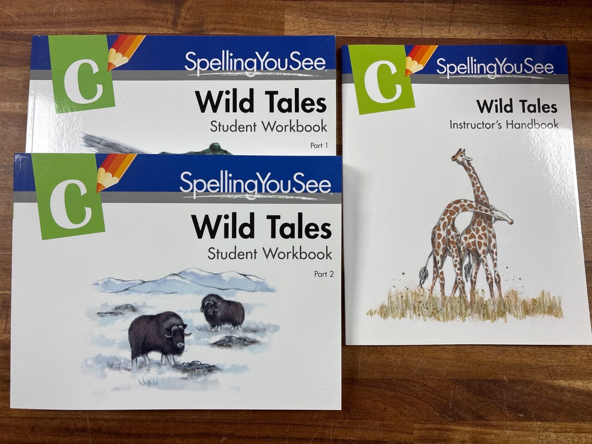 Spelling You See Level C Wild Tales Workbooks & Handbook Set — front cover