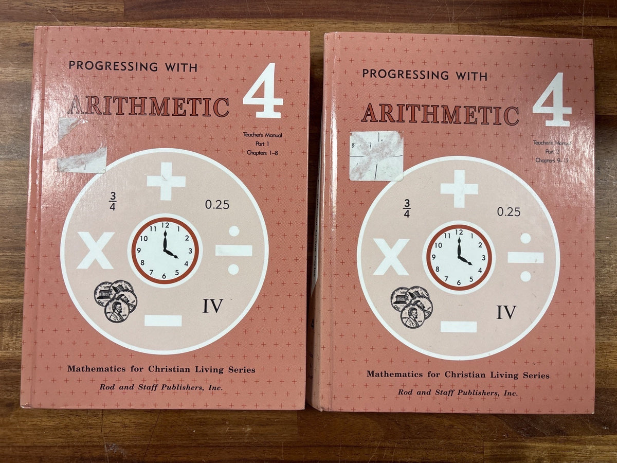 Rod and Staff Arithmetic 4 Teacher's Manual Parts 1 & 2 Set — front cover