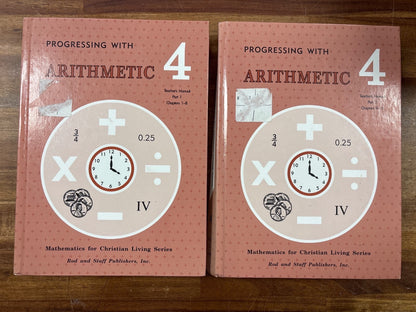 Rod and Staff Arithmetic 4 Teacher's Manual Parts 1 & 2 Set — front cover