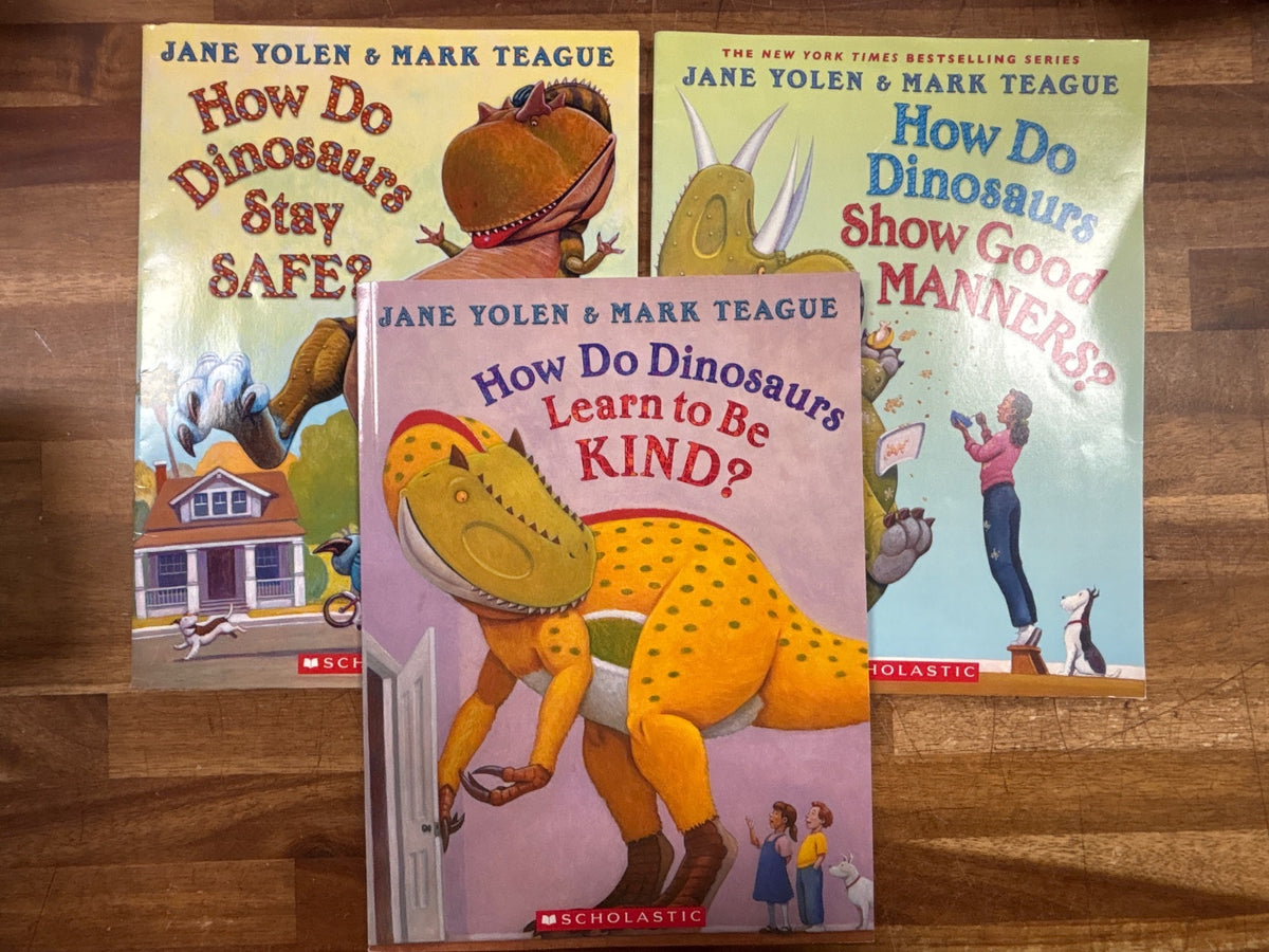 How Do Dinosaurs Yolen & Teague 3-Book Set Scholastic — front cover