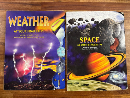Weather & Space at Your Fingertips Board Books Set — front cover