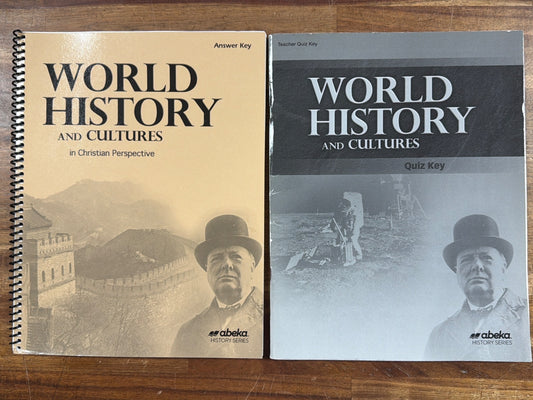 Abeka World History and Cultures Answer Key & Quiz Key Set