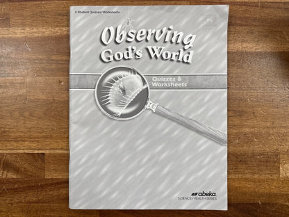 Abeka Observing God's World Quizzes & Worksheets