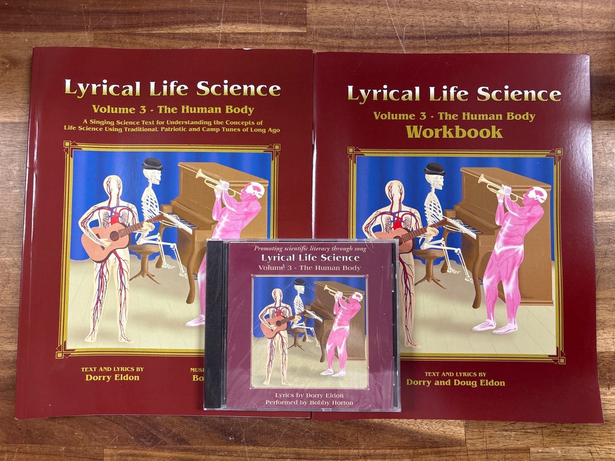 Lyrical Life Science Vol 3 Human Body Set Text Workbook CD