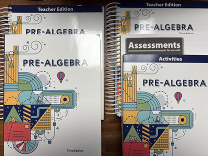 BJU Pre-Algebra 3rd Edition 5-Piece SET