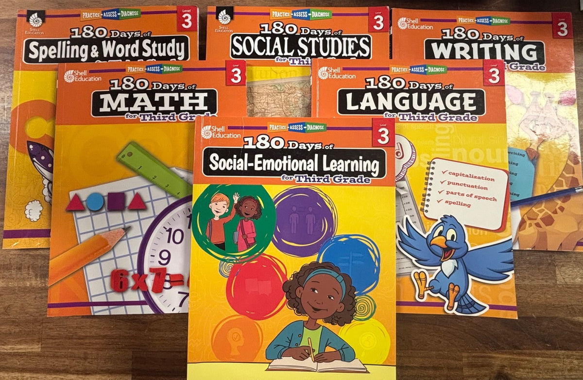Shell Education- 180 Days Level 3 Set of 6 — front cover