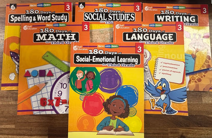 Shell Education- 180 Days Level 3 Set of 6 — front cover