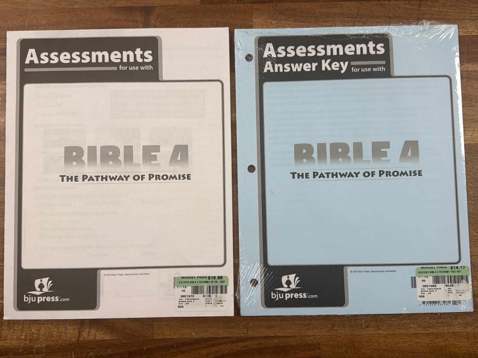 BJU Press Bible 4 Pathway of Promise Assessments & Key