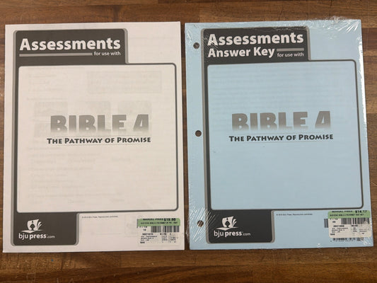 BJU Press Bible 4 Pathway of Promise Assessments & Key