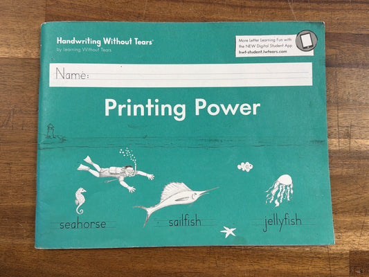 Handwriting Without Tears Printing Power Workbook