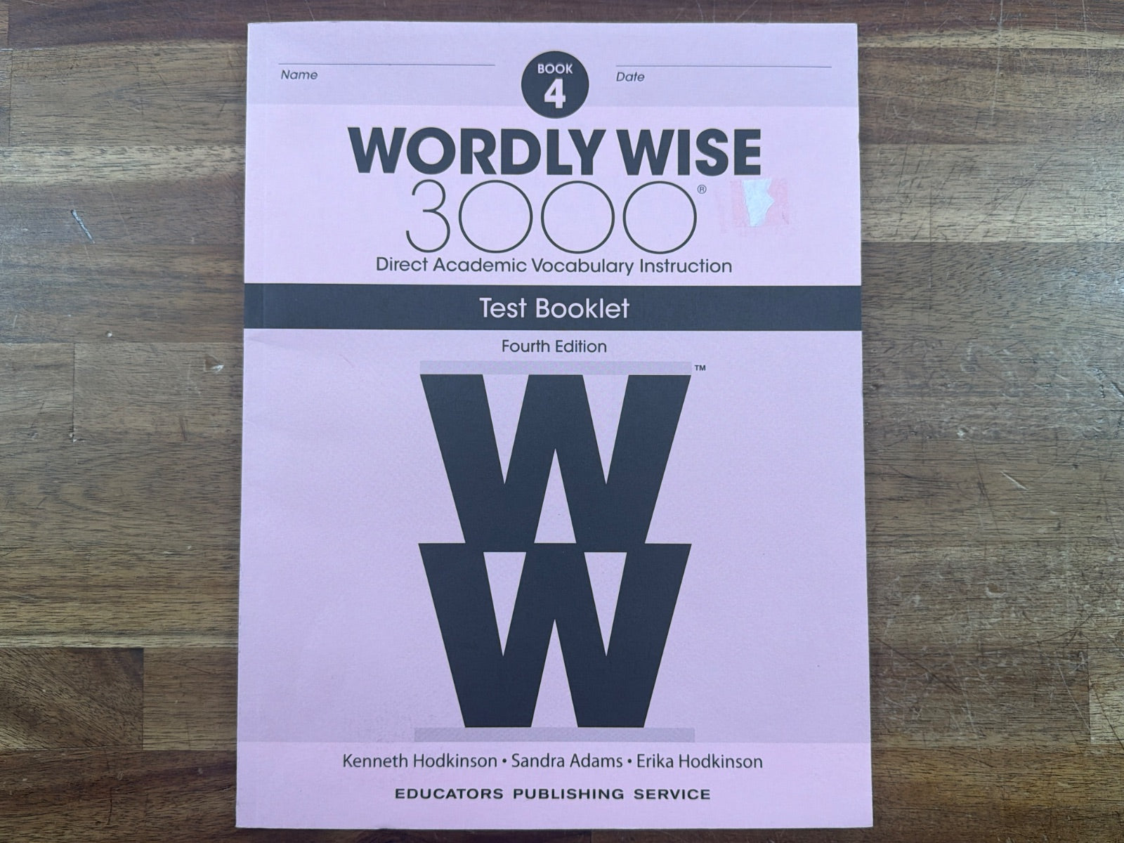 Wordly Wise 3000 Book 4 Test Booklet 4th Edition