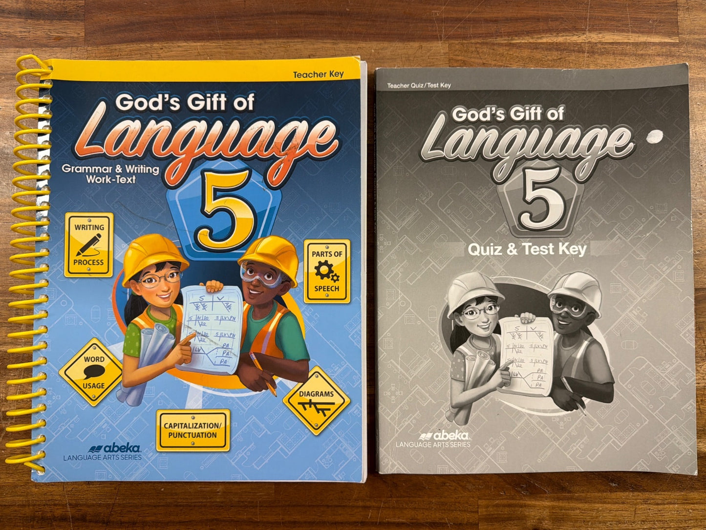 Abeka God's Gift of Language 5 Teacher Key & Test Key Set