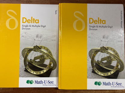 Math-U-See Delta Division Instruction Manual & Tests Set