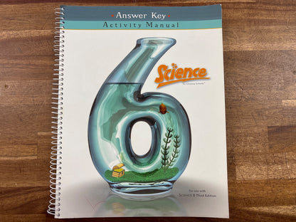 BJU Press Science 6 Activity Manual Answer Key 3rd Ed — front cover