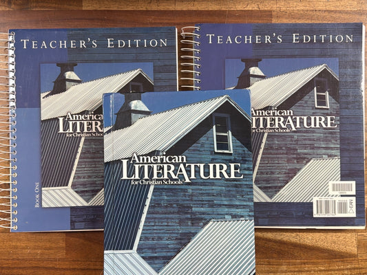BJU American Literature Set Textbook & Teacher Guides