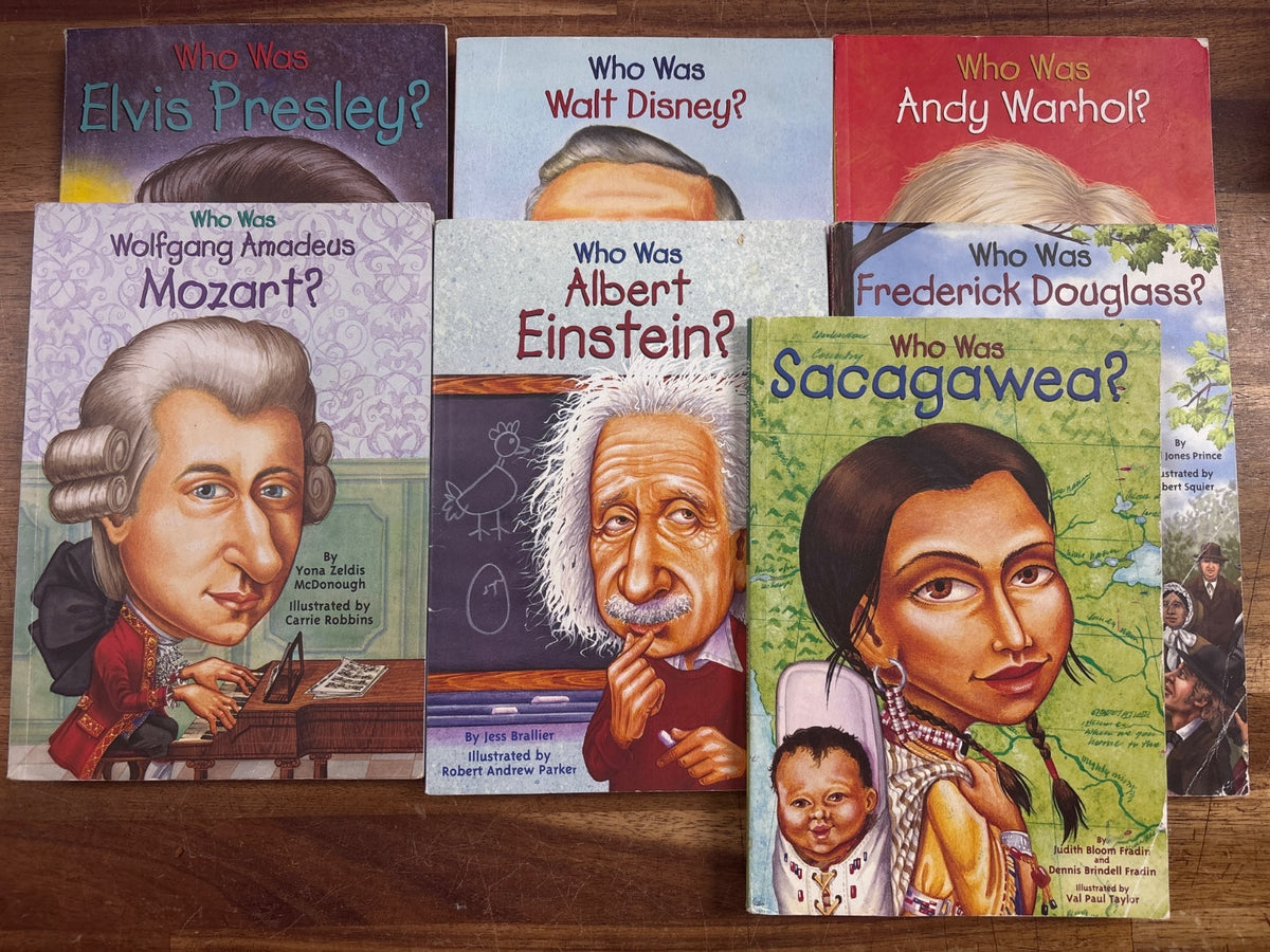 Who Was...? Biography Set - 7 Books Presley Disney Warhol
