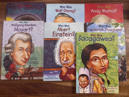 Who Was...? Biography Set - 7 Books Presley Disney Warhol