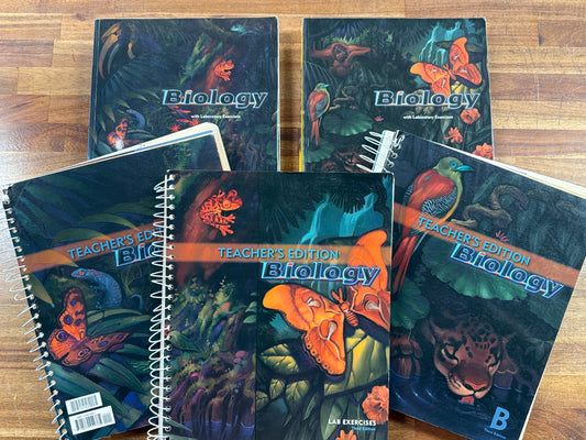 BJU Biology 3rd Edition LOT of 5 Curriculum Bundle