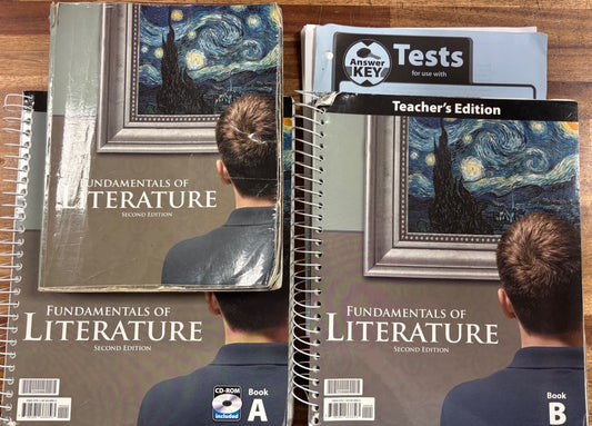 BJU Press Fundamentals of Literature 2nd Ed Book a & B Set