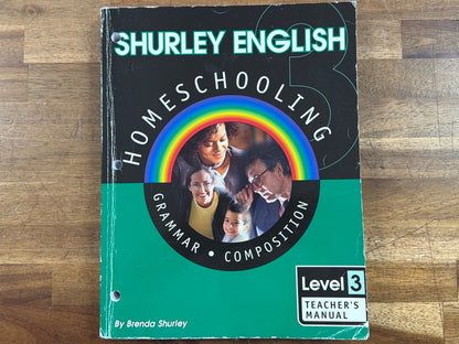 Shurley English Level 3 Teacher's Manual Homeschool Grammar