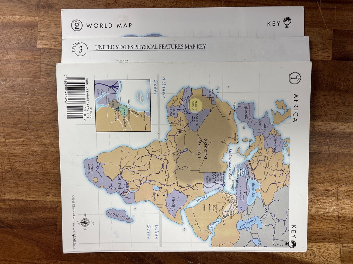 Classical Conversations Cycle 1-3 Map Set Africa US World