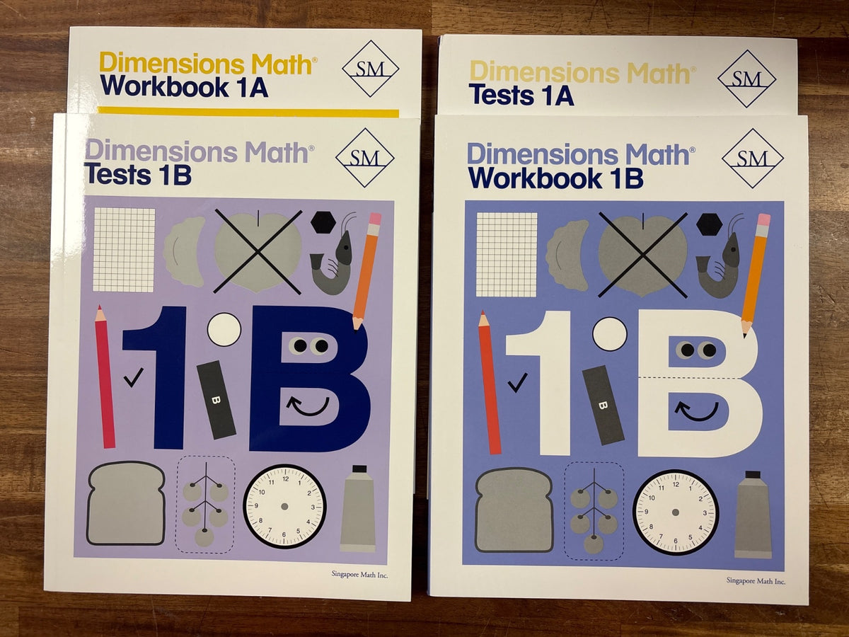 Dimensions Math Workbook & Tests 1A 1B Bundle Grade 1 — front cover