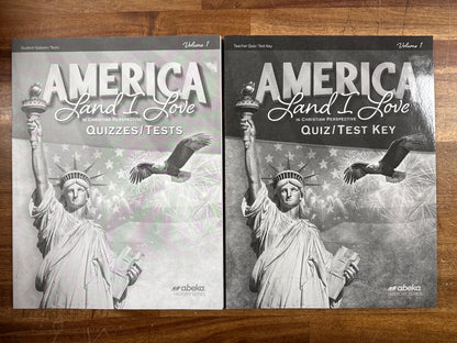 Abeka America Land I Love 4th Ed Quiz/Test & Key Vol 1