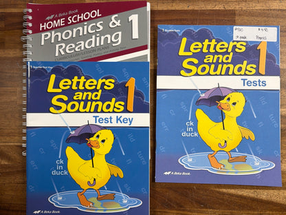 Abeka Letters and Sounds 1 Test Key, Tests & Lesson Plans Set — front cover