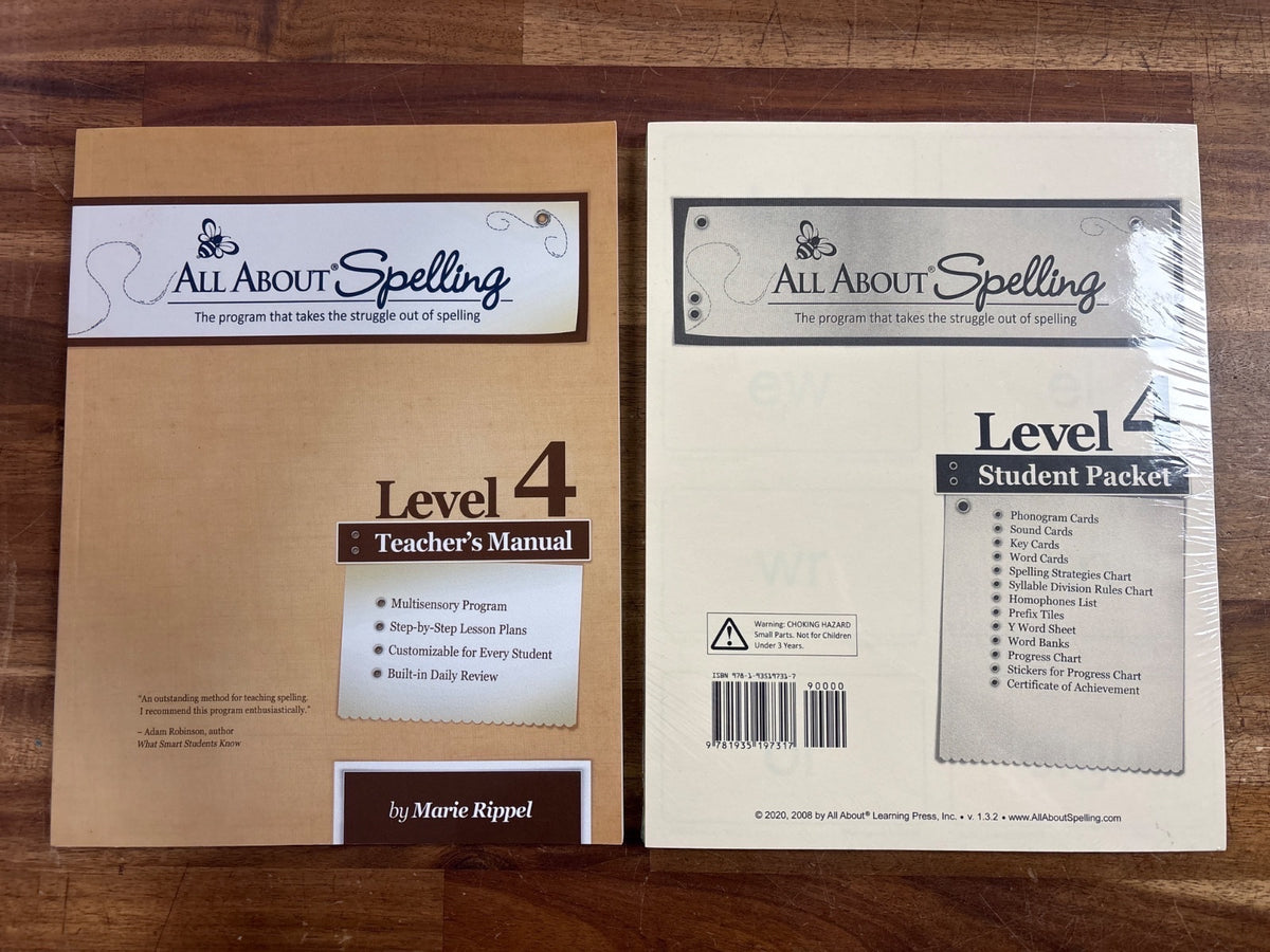 All About Spelling Level 4 Teacher's Manual & Student Packet