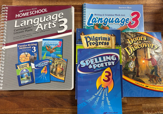 Abeka Language Arts 3 Homeschool Curriculum Set Bundle