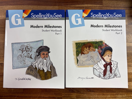 Spelling You See Level G Modern Milestones Workbook Set — front cover