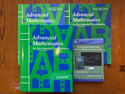 Saxon Advanced Math 2nd Ed Homeschool Kit + Dive CD