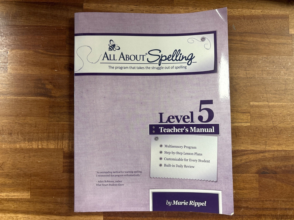 All About Spelling Level 5 Teacher's Manual Marie Rippel — Good