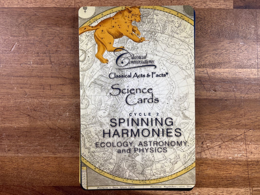 Classical Conversations Science Cards Cycle 2 Spinning Harmonies
