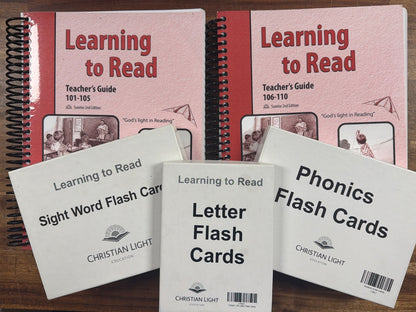 Christian Light Learning to Read Teacher's Guides & Flash Cards S