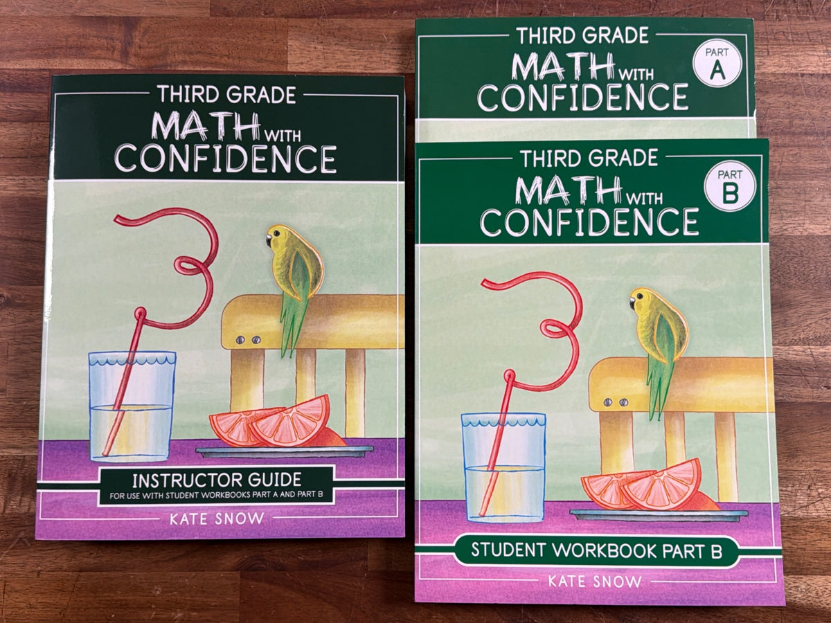 Third Grade Math with Confidence Set - Guide & Workbooks a/B — front cover